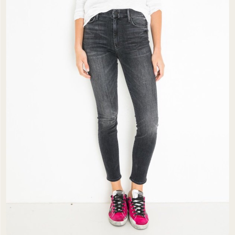 MOTHER Jeans Denim high waisted looker ankle Leave The Light On